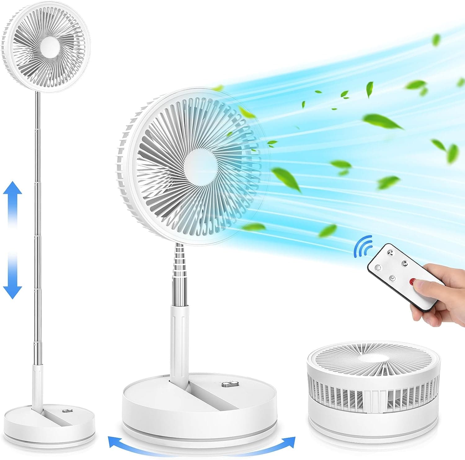 Folding Rechargeable Fan, 8.6 in